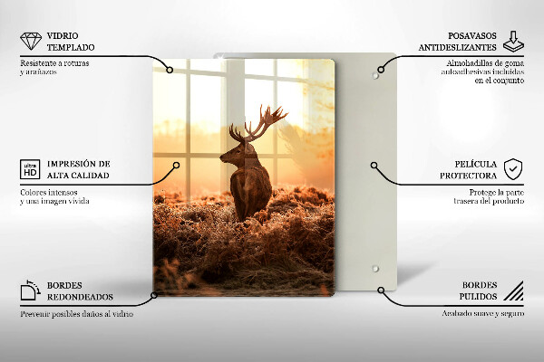 Cutting board Deer in the field