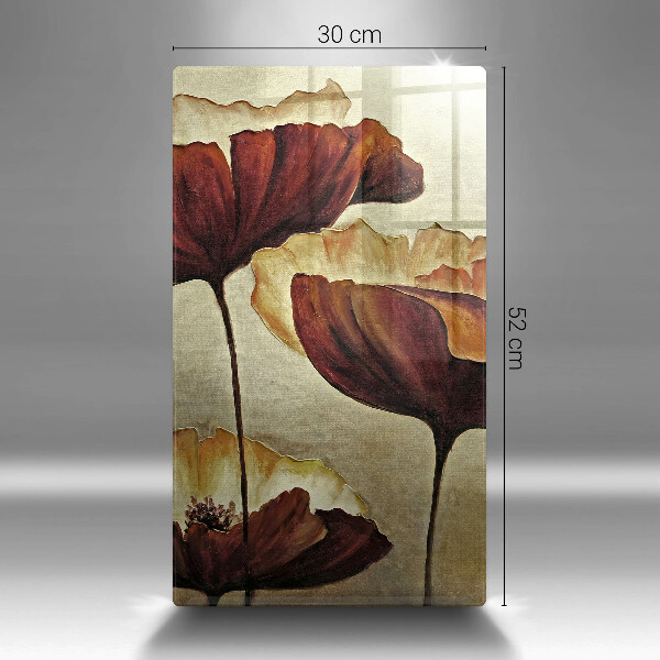 Cutting board Painted boho flowers