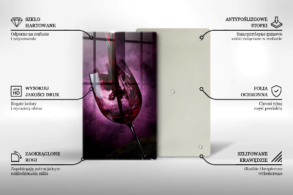 Cutting board A glass of wine