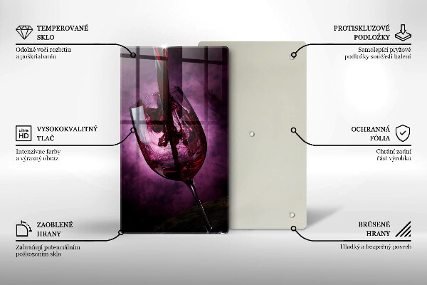 Cutting board A glass of wine