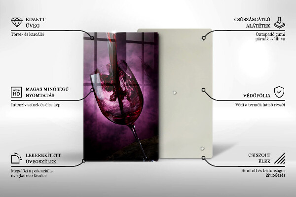 Cutting board A glass of wine