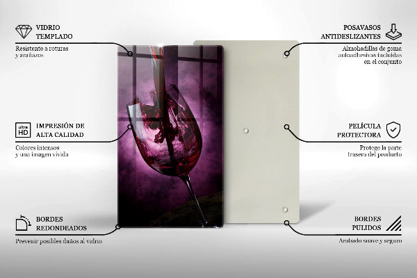 Cutting board A glass of wine