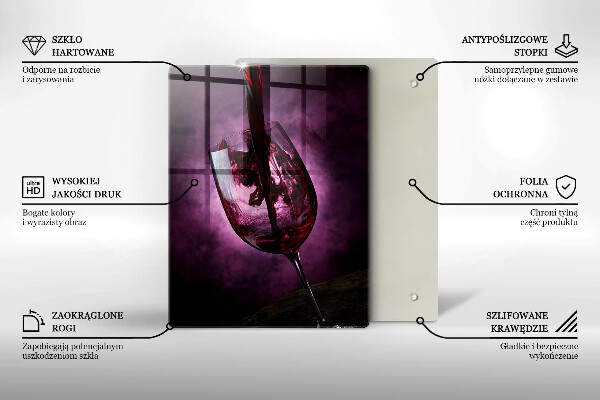 Cutting board A glass of wine