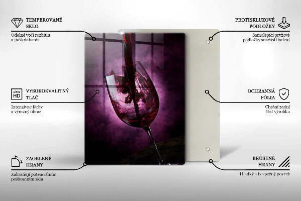 Cutting board A glass of wine