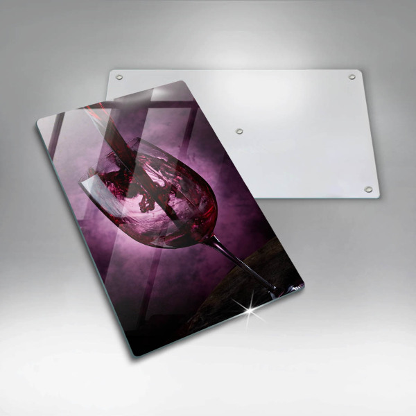 Cutting board A glass of wine