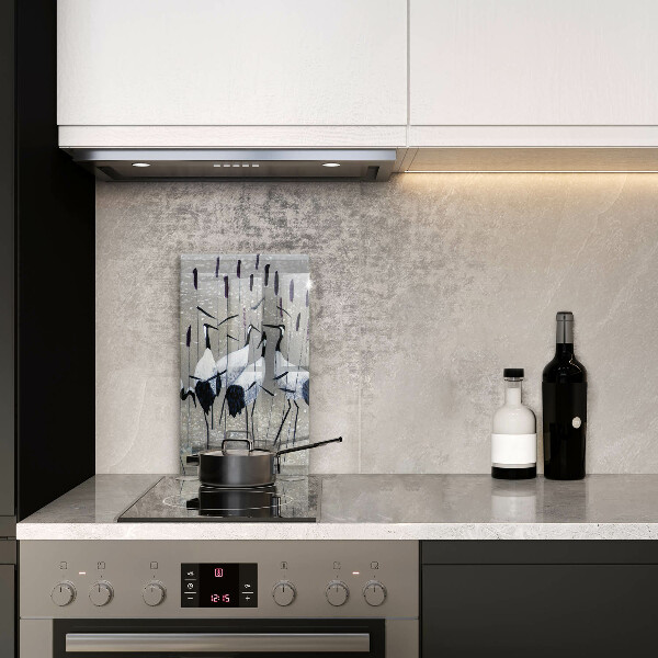 Cutting board Japanese cranes