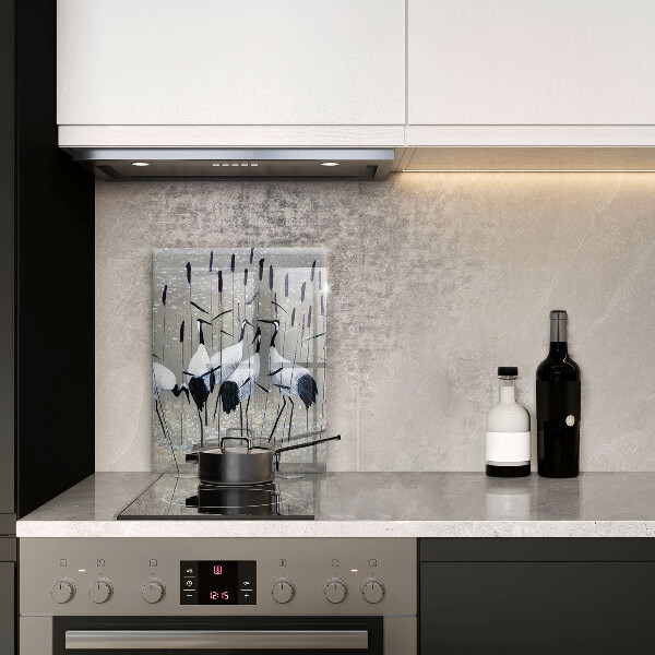 Cutting board Japanese cranes