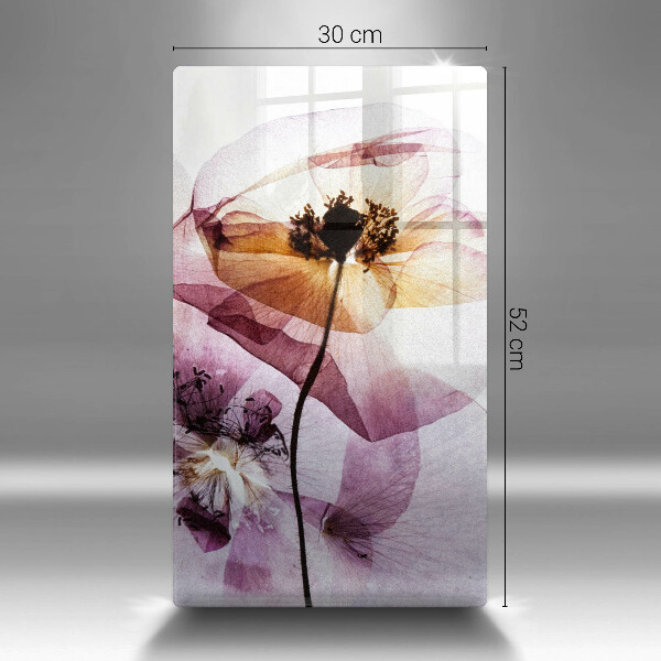 Glass worktop saver Delicate flowers