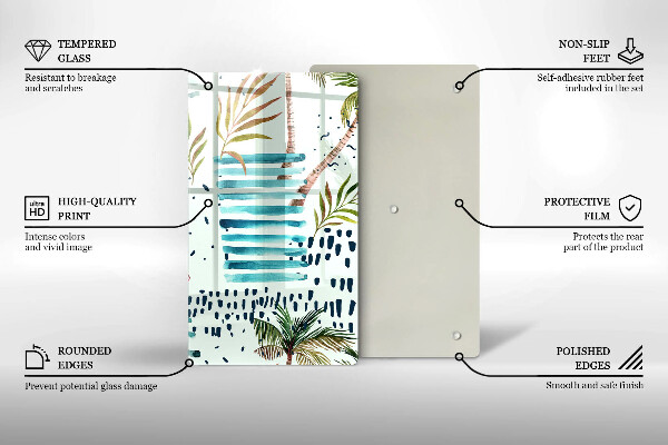 Glass worktop saver Holiday illustrations