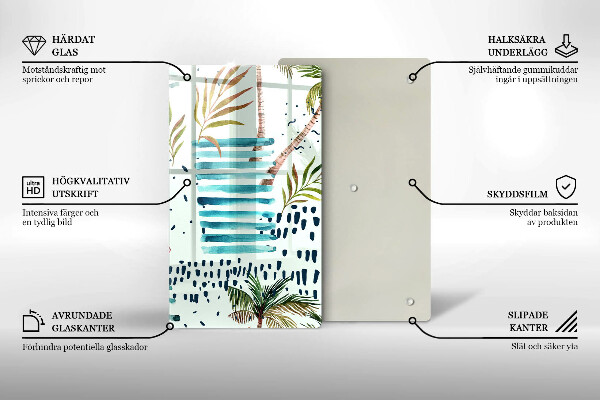 Glass worktop saver Holiday illustrations