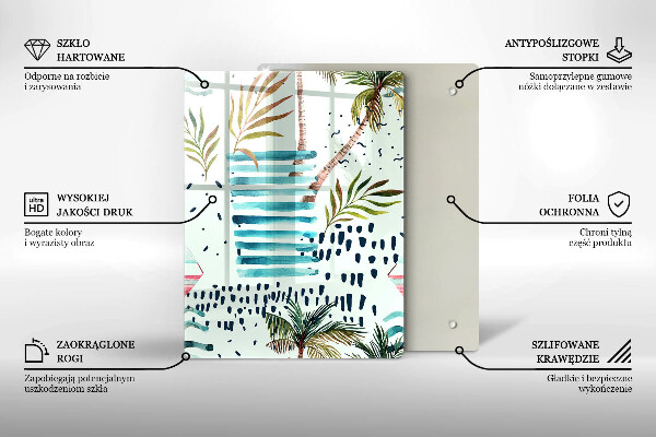 Glass worktop saver Holiday illustrations