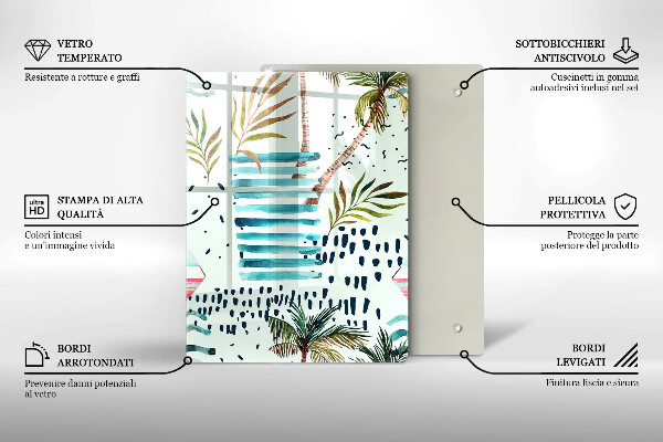 Glass worktop saver Holiday illustrations