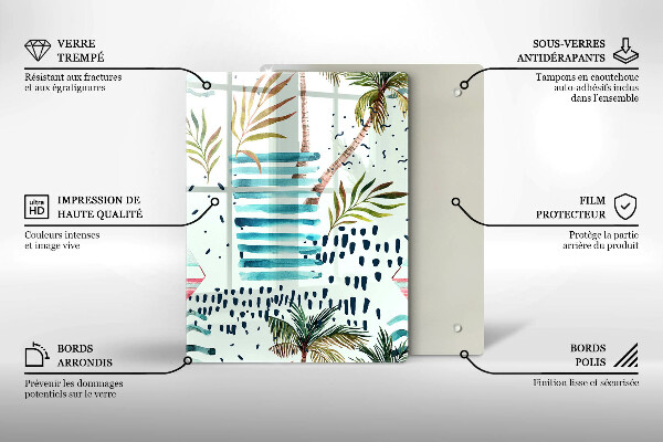 Glass worktop saver Holiday illustrations