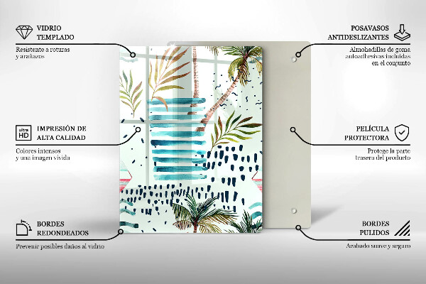 Glass worktop saver Holiday illustrations