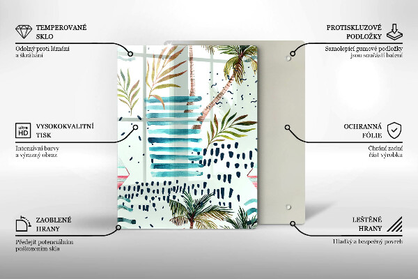 Glass worktop saver Holiday illustrations