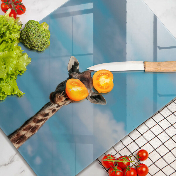 Glass worktop saver Giraffe and heaven