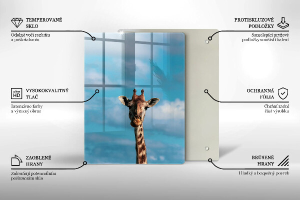 Glass worktop saver Giraffe and heaven
