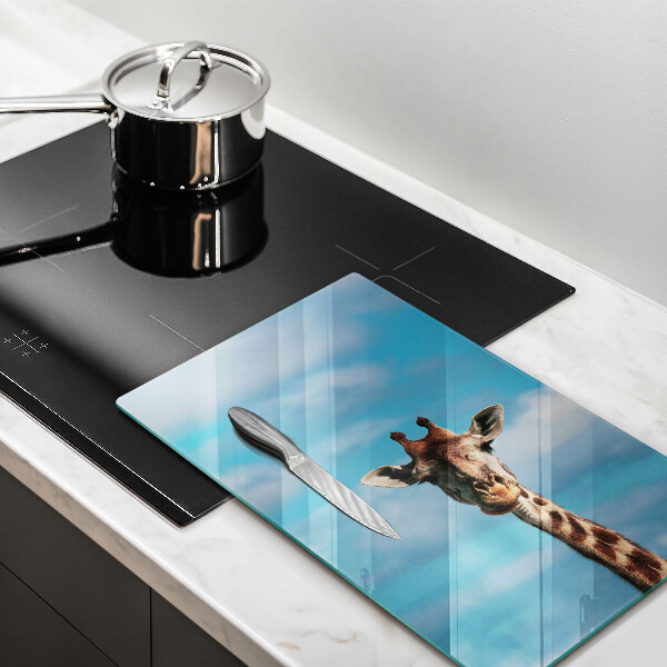 Glass worktop saver Giraffe and heaven