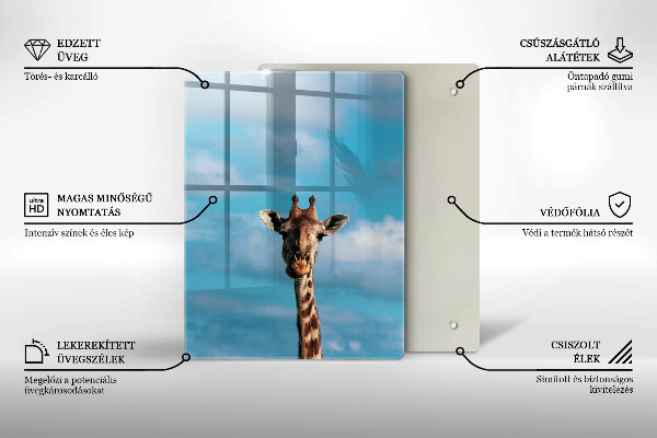 Glass worktop saver Giraffe and heaven