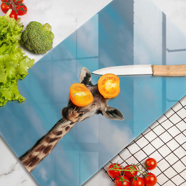 Glass worktop saver Giraffe and heaven