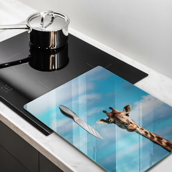 Glass worktop saver Giraffe and heaven