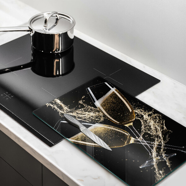 Glass worktop saver Champagne glasses