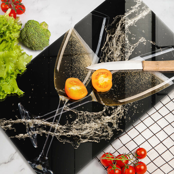 Glass worktop saver Champagne glasses