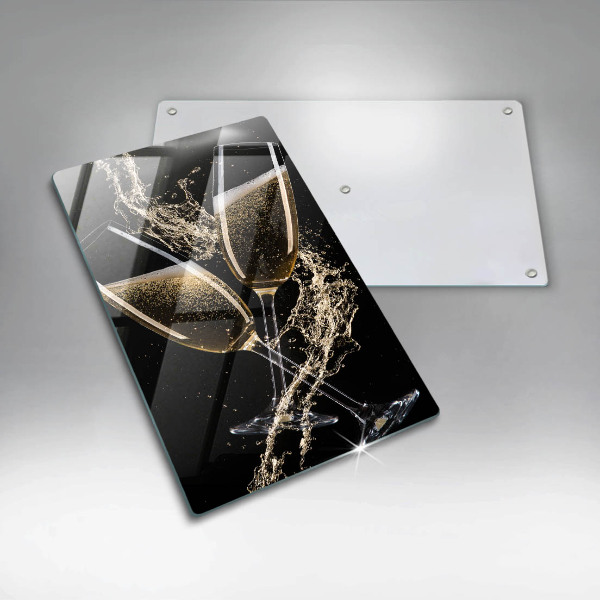 Glass worktop saver Champagne glasses