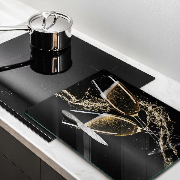 Glass worktop saver Champagne glasses