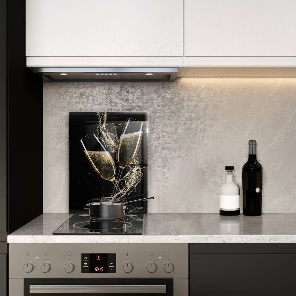 Glass worktop saver Champagne glasses