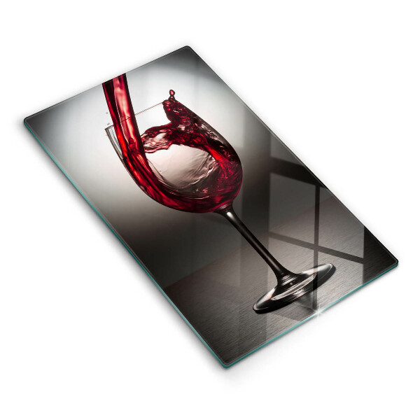 Cutting board Glass and red wine