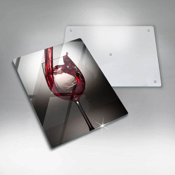 Cutting board Glass and red wine