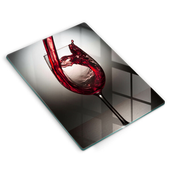 Cutting board Glass and red wine