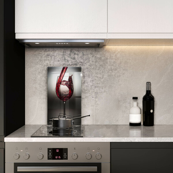 Cutting board Glass and red wine