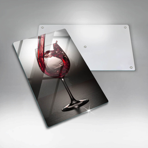 Cutting board Glass and red wine