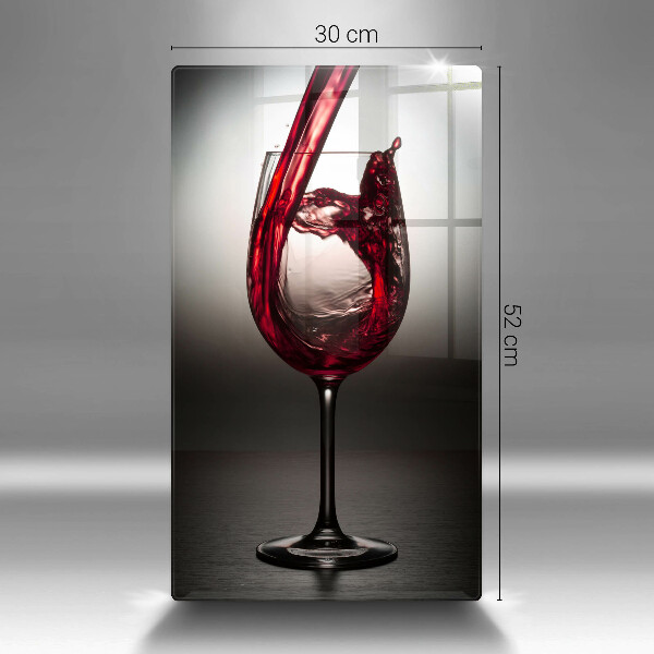 Cutting board Glass and red wine