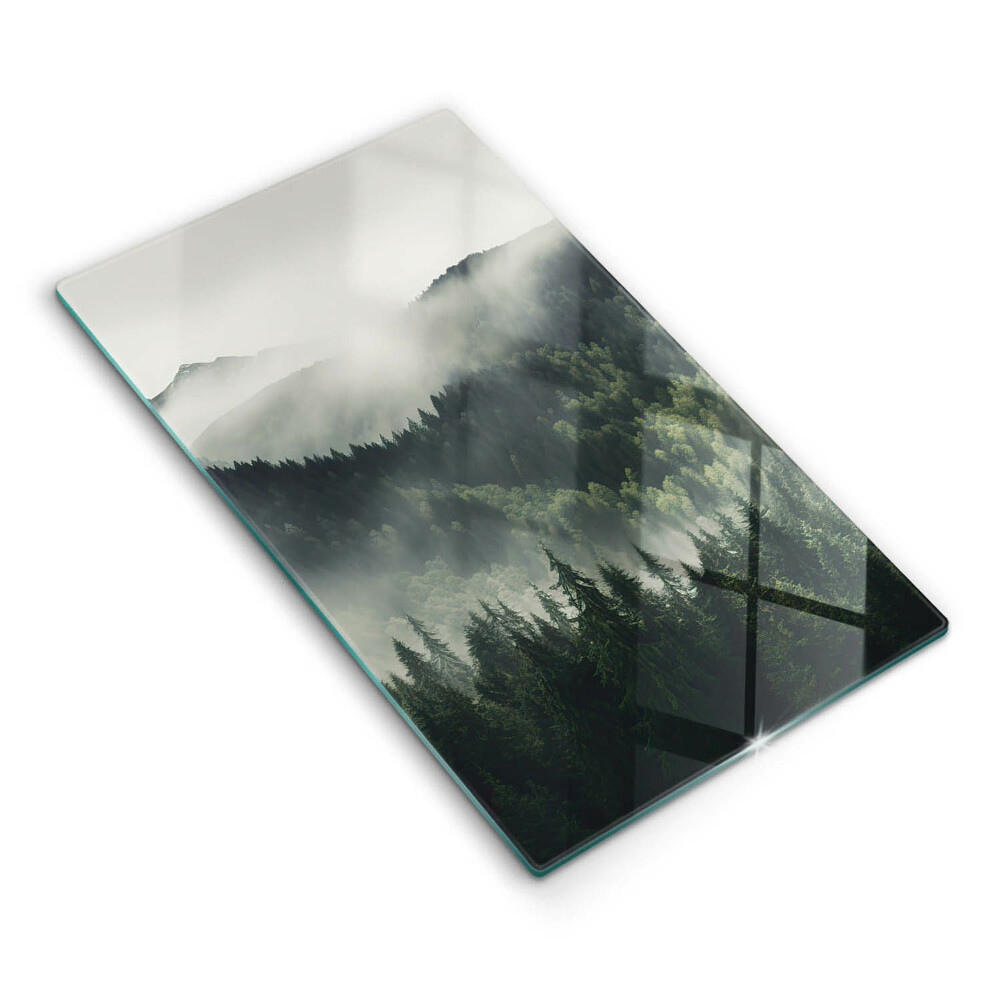 Glass worktop saver Land and fog landscape