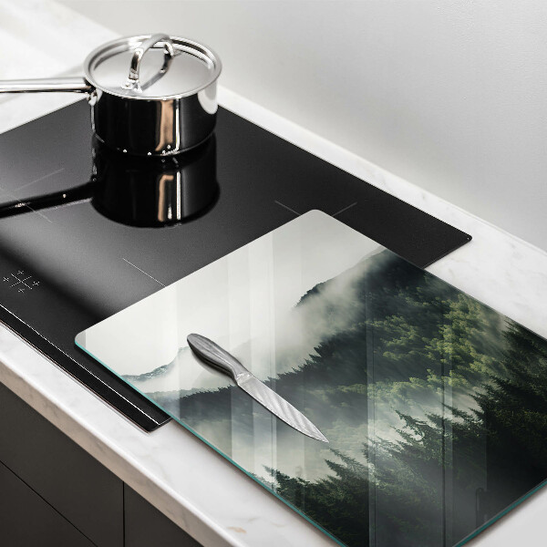 Glass worktop saver Land and fog landscape