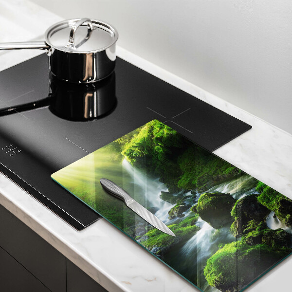 Glass worktop saver Waterfall in the jungle