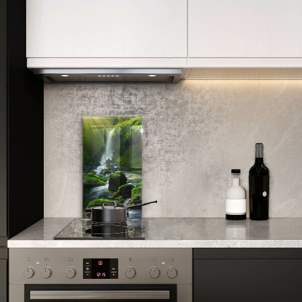 Glass worktop saver Waterfall in the jungle