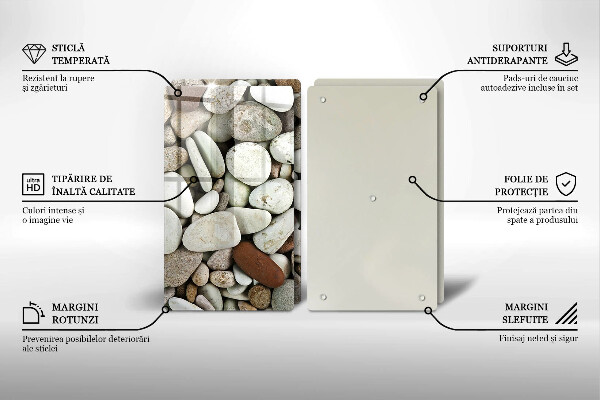 Chopping board Background small stones