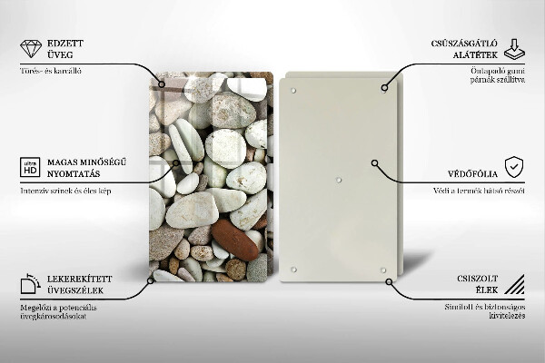 Chopping board Background small stones