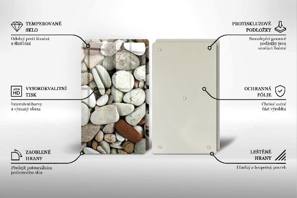 Chopping board Background small stones