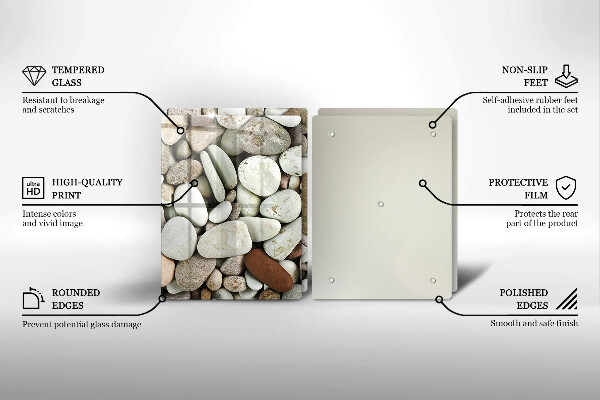 Chopping board Background small stones