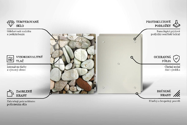 Chopping board Background small stones