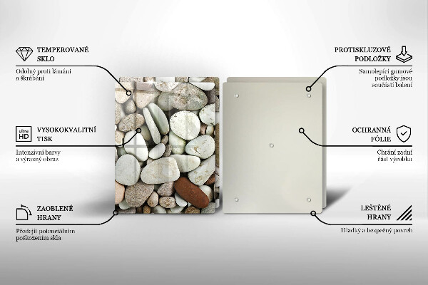 Chopping board Background small stones