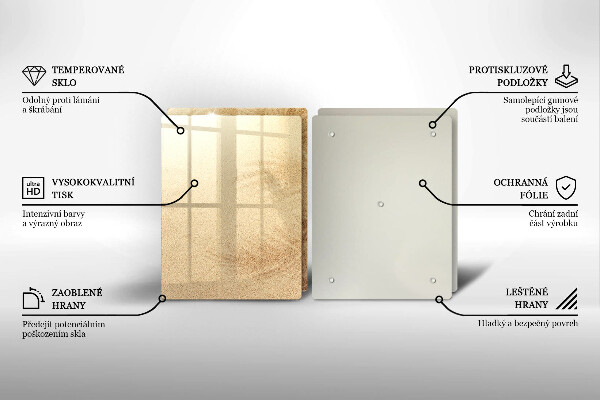 Chopping board Beach sand and holidays