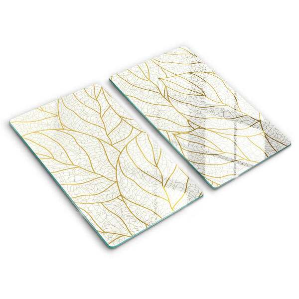 Chopping board Line-art leaves pattern