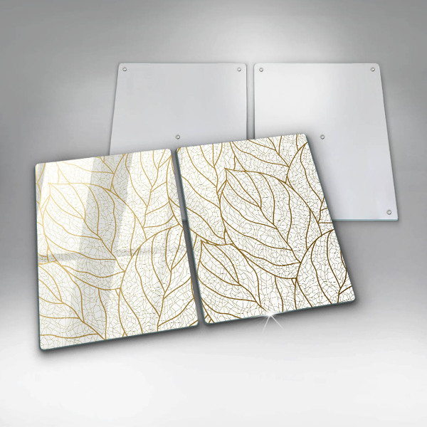 Chopping board Line-art leaves pattern