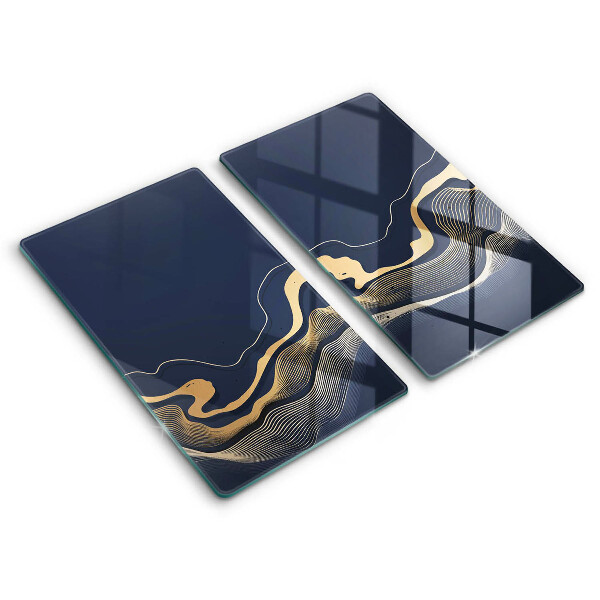 Chopping board Abstraction golden lines